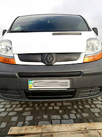 Renault Trafic 2007-2015 Нижня решітка радіатора зверху номера матова AUC Зимові накладки Рено Трафік