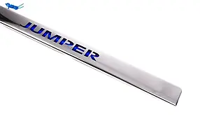 Хром планка над номером LED-синій (неірж.) Citroen Jumper 2007" і 2014" рр. AUC Накладки на двері Ситроен