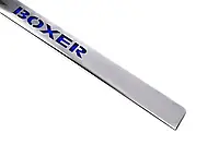 Хром планка над номером LED-синий (нерж.) Peugeot Boxer 2006 и 2014 гг. AUC Накладки на ручки Пежо Боксер