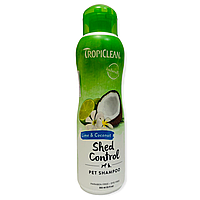 Шампунь для контроля линьки TropiClean Lime-Coconut Лайм и Кокос 355 мл