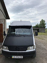 Козирок на лобове скло (чорний глянець, 5 мм) Mercedes Sprinter 1995-2006 рр. AUC Мерседес Бенц Спринтер, фото 3