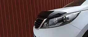 Дефлектор капота (EuroCap) Kia Sportage 2010-2015 рр. AUC Дефлектор на капот (Мухобійка) КІА Спортейдж