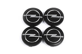 Ковпачки на диски 60/55 мм чорні (4 шт) Тюнінг Opel AUC Ковпачки на диски Опель