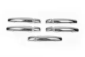 Накладки на ручки (5 шт., нерж, без чипа) Suzuki Grand Vitara 2005-2014 рр. AUC Накладки на ручки сузуки Гранд