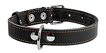 Нашийник шкіряний для собак CoLLaR одинарний (довжина 47-62 см, ширина 35 мм) Чорний, фото 4