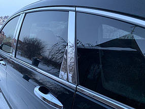Молдинг дверних стійок (8 шт., неірж.) Honda CRV 2007-2011 рр. AUC Накладки на двері Хонда СРВ