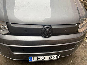 Volkswagen T5 2010-2015 Зимова решітка радіатора матова AUC Зимові накладки Фольксваген Т5 рестайлінг