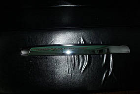 Планка над номером (нерж) Hyundai Santa Fe 2 2006-2012 рр. AUC Накладки на кришку багажника Хюндай Санта Фе 2