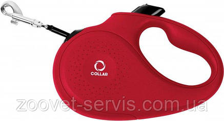 Повідок-рулетка COLLAR для собак, S (5 м, до 15 кілограмів) Червоний, фото 3