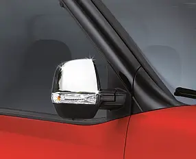 Fiat Doblo 2010" Накладки на дзеркала Carmos — Турецька сталь AUC Накладки на дзеркала Фіат Добло III