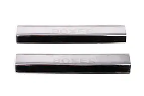 Накладки на дверні пороги Laser (2 шт., нерж.) Peugeot Boxer 2006 ⁇  і 2014" рр. AUC Накладки на пороги Пежо