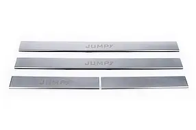 Накладки на дверні пороги (Jumpy, 4 шт) Citroen Jumpy/Dispatch 2017 ⁇  рр. AUC Накладки на пороги Сітроен