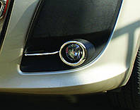 Fiat Doblo 2010-2014 Окантовка противотуманок OmsaLine AUC Защитные (хром) накладки на бампер Фиат Добло III