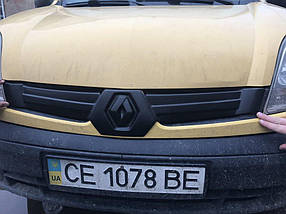 Renault Kangoo 2003-2008 Зимова решітка радіатора матова верхня AUC Зимові накладки Рено Кенго