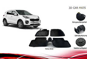 Гумові килимки (4 шт., Niken 3D) Kia Sportage 2015-2021 рр. AUC Гумові килимки КІА Спортейдж