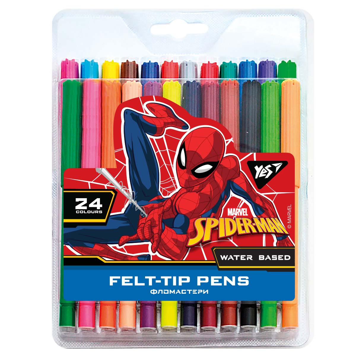 Фломастери YES 24 кольори Marvel.Spiderman (650509)