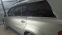 Нижняя окантовка окон (6 шт, нерж) Mercedes GL сlass X164 AUC Накладки на двери Мерседес Бенц ГЛ-Класс X164