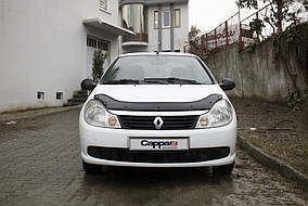 Дефлектор капота (EuroCap) Renault Symbol 2008-2013 рр. AUC Дефлектор на капот (Мухобійка) Рено Сімбол