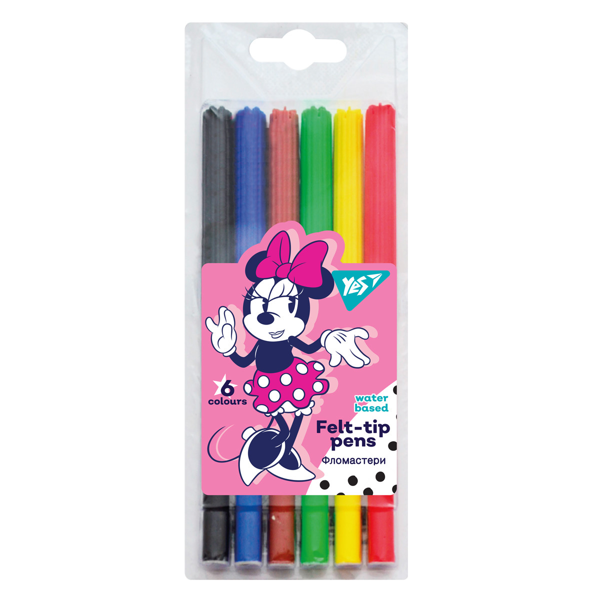 Фломастери YES 6 кольорів Minnie Mouse (650512)