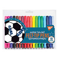 Фломастеры YES 18 цветов Football (650498)