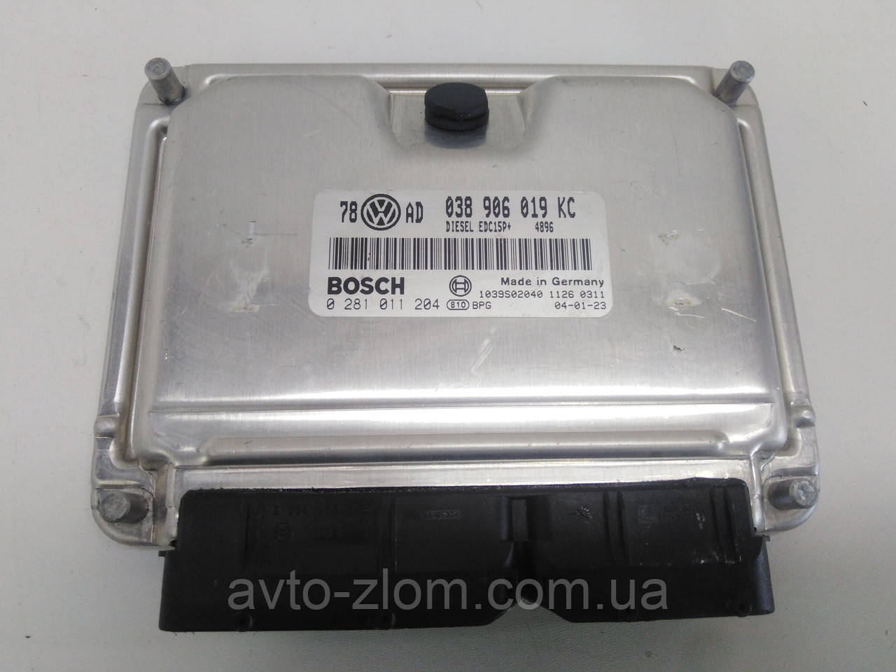 Блок керування двигуном Volkswagen Passat B5, Пассат Б5 1,9 TDI. 038906019 KC, 0281011204., фото 1