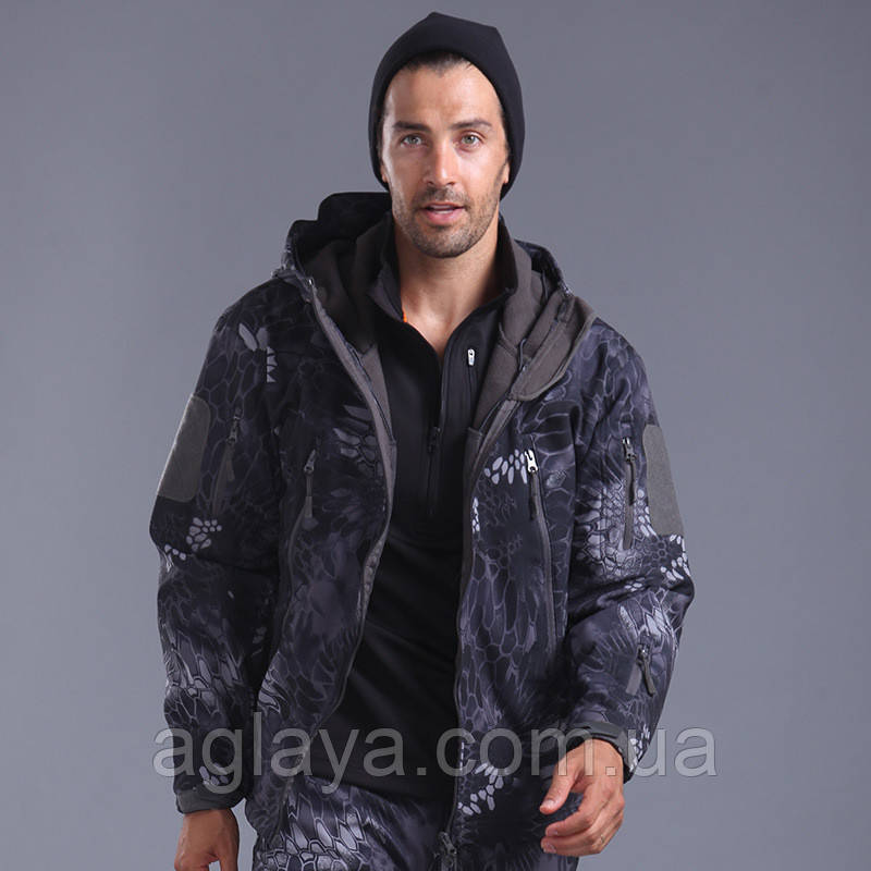 Куртка Тактична чоловіча Soft Shell демісезонна, пітон, розмір — 4ХЛ, 5ХЛ розмір на вибір