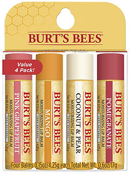 Набір бальзамів для губ Burt's Bees Lip Balm Easter Basket Spring Gift Super Fruit 4 х 4.25