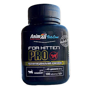 Вітаміни для кошенят AnimAll VetLine for Kitten PRO (100 табл, 0,5 г), фото 1