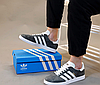 Кросівки чоловічі Adidas Gazelle Grey Адідас Газель сірі замшеві, фото 2