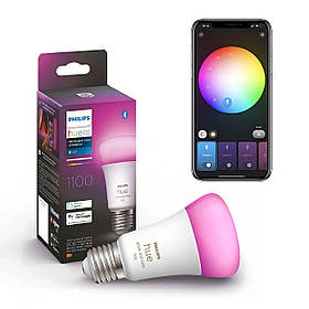 Розумна LED лампочка Philips Hue E27 White and Color 1100лм 75Вт 9W, ZigBee, Bluetooth, Apple HomeKit