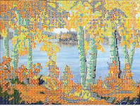 Осенний пейзаж Схема для вышивки бисером Alisena B-1111a