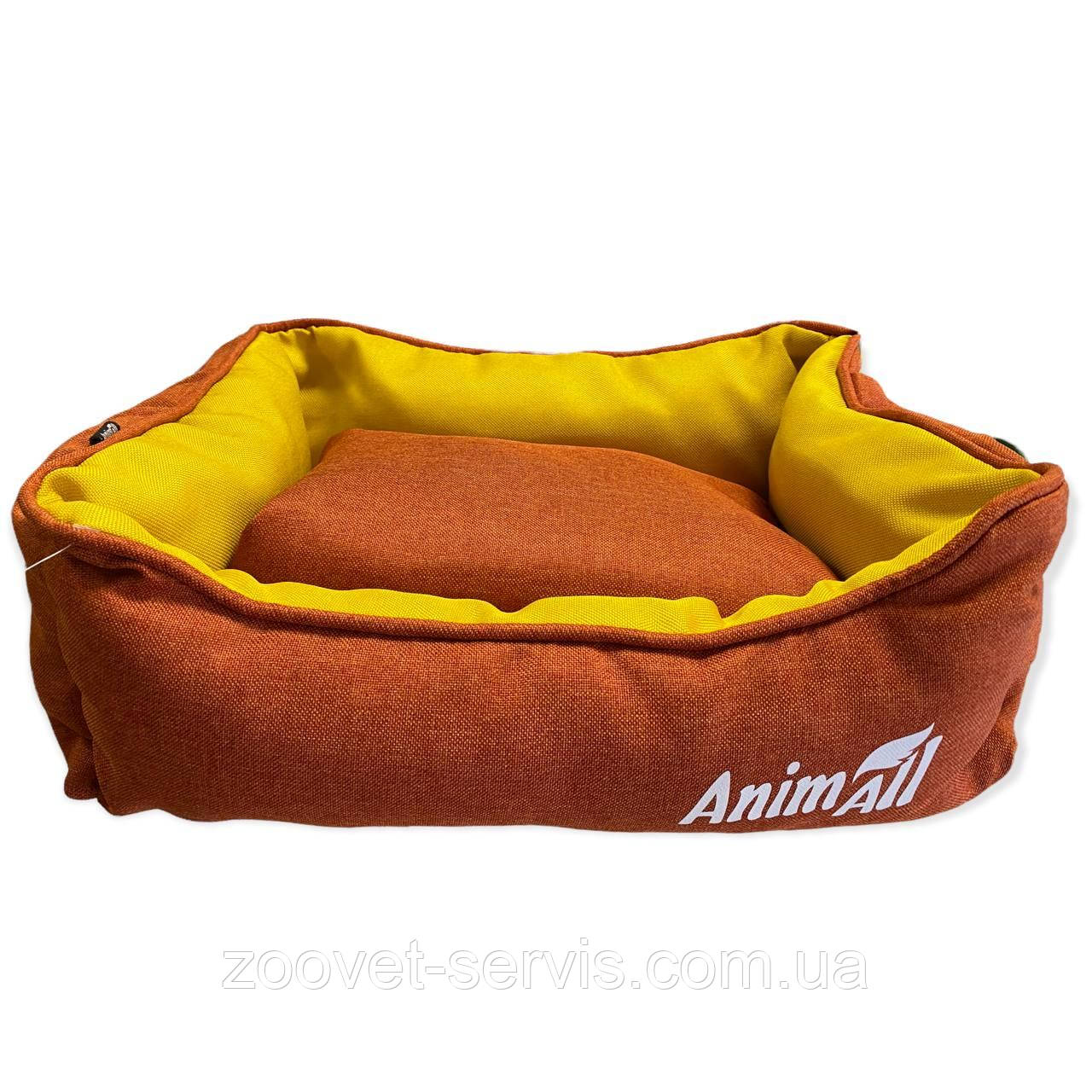 Animall Лежак для котів та невеликих собак Anna Orange 45х35х16см, тканина антикіготь, не ковзаючий низ, фото 1