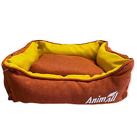 Animall Лежак для котів та невеликих собак Anna Orange 45х35х16см, тканина антикіготь, не ковзаючий низ