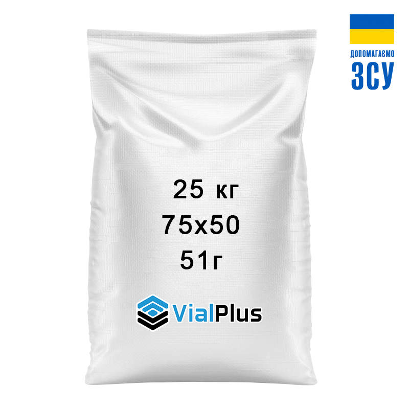 Мішки поліпропіленові зміцнені 25 кг 75х50 см (51г) (Україна)