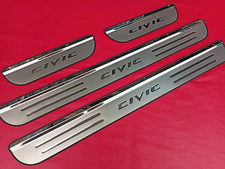 Накладки на пороги Honda Civic 2006-2011