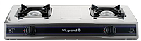 Газова настільна плита Vilgrand VGS-1012 2-комфорна, неіржавка сталь, п'єзорозпал