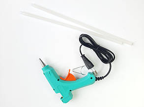 Клеєвий пістолет (термопістолет) для рукоділля 7 мм м'ятний