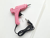 Клеевой пистолет (термопистолет) для рукоделия 7 мм розовый