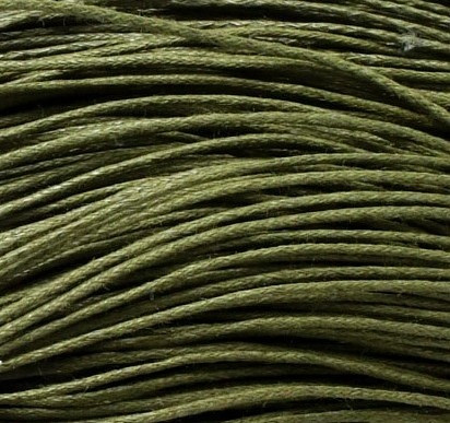 Шнур на метраж Finding Хлопковый Зелёный болотный 1 мм Для браслета подвески кулона Цена за 1 метр - фото 1 - id-p1669273397
