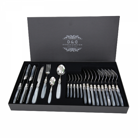 Набір столових приладів 24 од STEEL STEEL GREY Domus&Design, фото 1