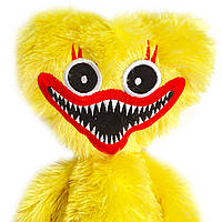 М'яка іграшка Кісі Місі «Poppy Playtime» Huggy Wuggy Kissy Missy жовта 52*18*8 см (00517), фото 3