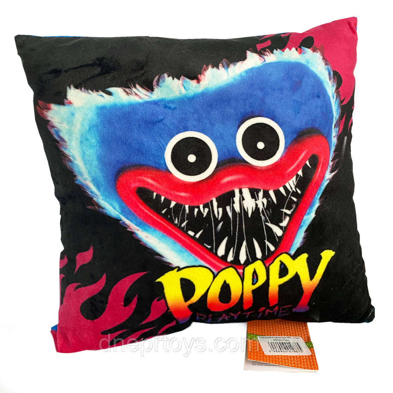 Подушка м`яка з принтом Poppy Playtime пират, Хагги Вагги, Huggy Wuggy, Копиця, 28*28*10 см, 00862-0092, фото 1
