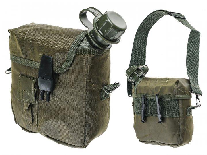 Фляга Армійська з чохлом та ременем mil-tec US 1.9 Л OLIVE (14510001)