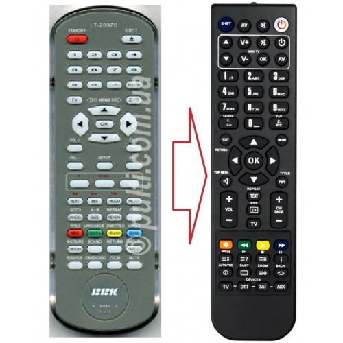 Пульт для телевізора BBK LT-2007S (аналог), фото 1