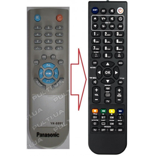 Пульт для телевізора CHINA TV PANASONIC YH-8891 (аналог), фото 1