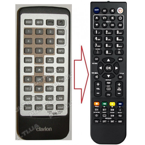 Пульт для CLARION iPOD (аналог), фото 1