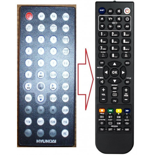 Пульт для HYUNDAI SLIM black (аналог), фото 1