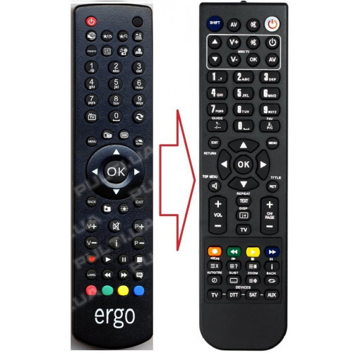 Пульт для телевізора ERGO LE19M3W (аналог), фото 1