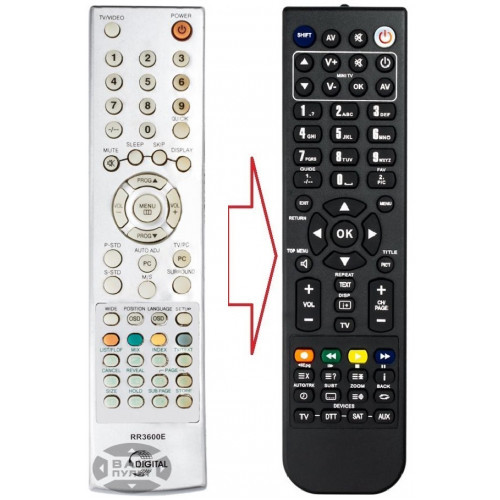 Пульт для телевізора DIGITAL RR3600E (аналог), фото 1