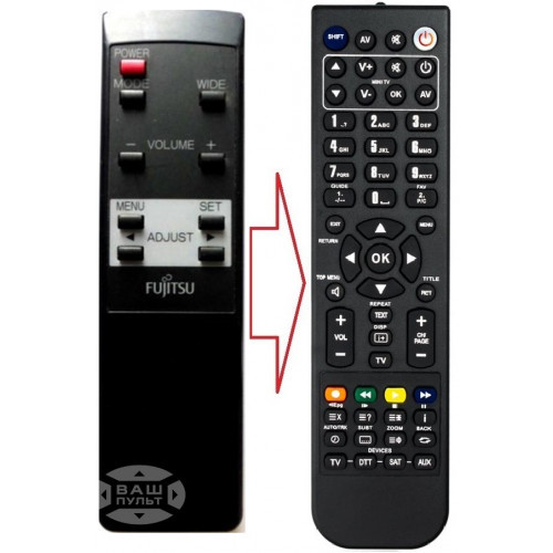 Пульт для телевізора FUJITSU P-42RM01-B (аналог), фото 1